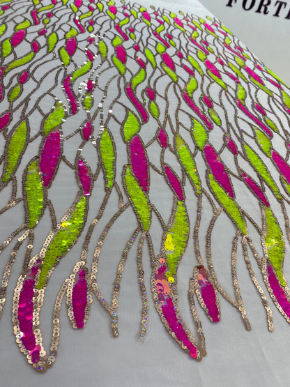 Multicolored Sequins Fabric