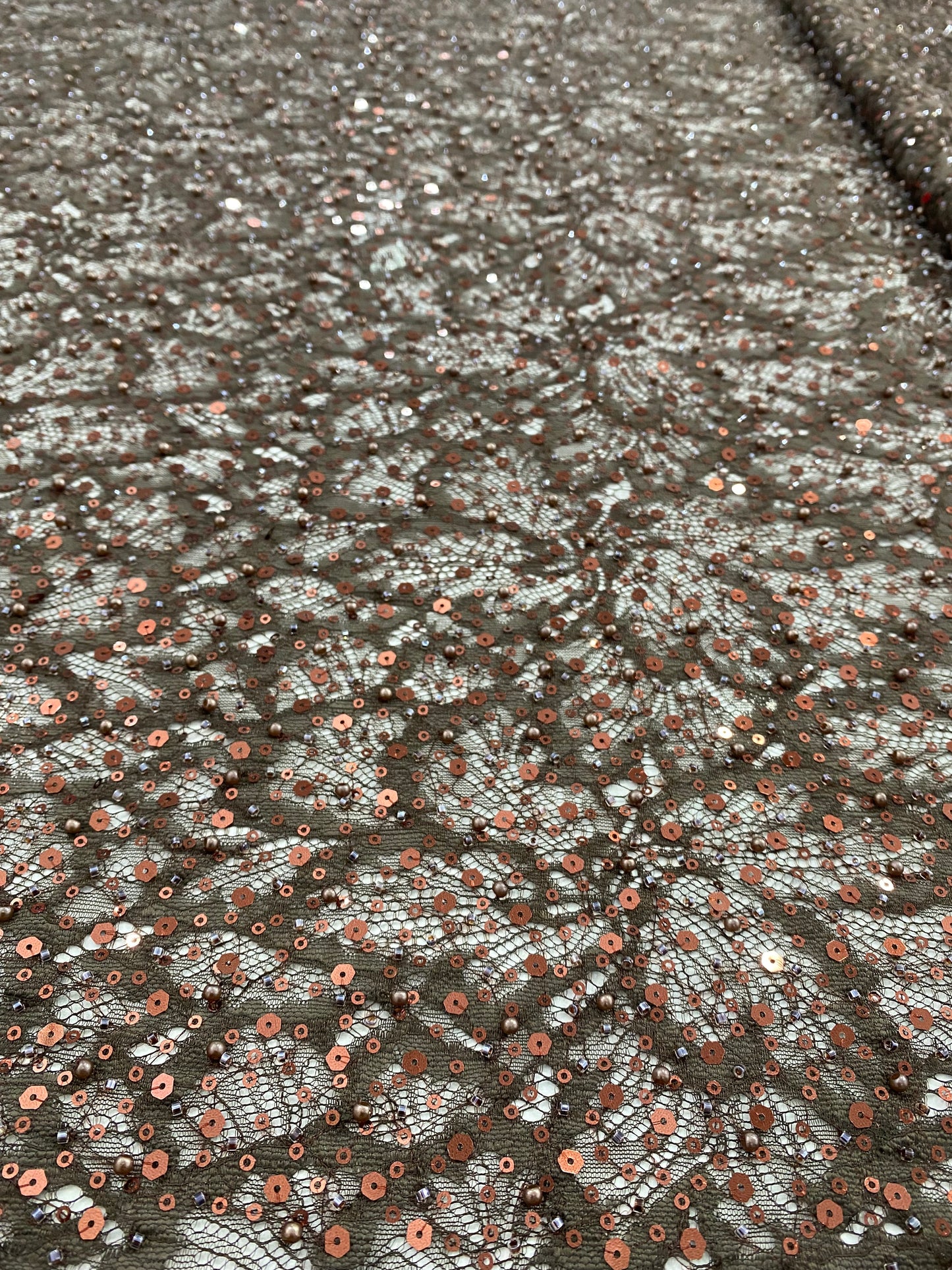 Beaded Chantily Lace