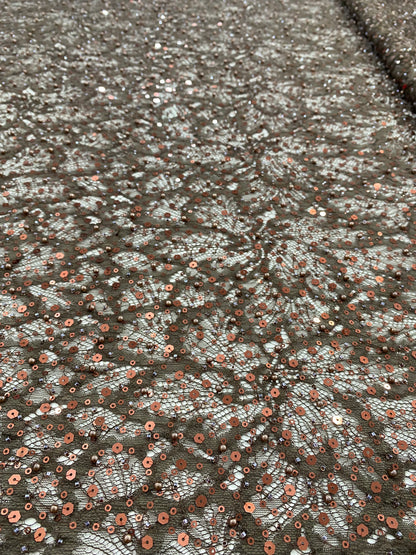 Beaded Chantily Lace