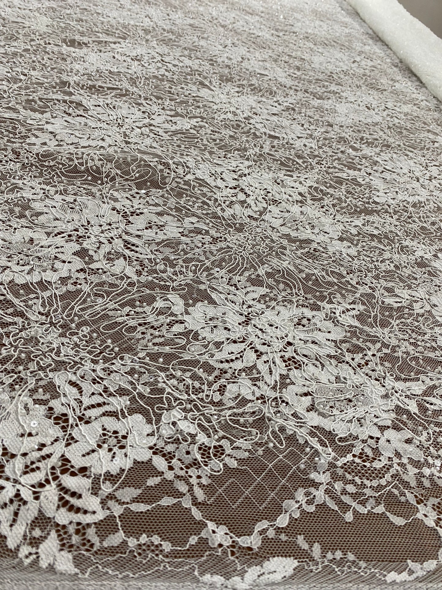 Beaded Chantily Lace