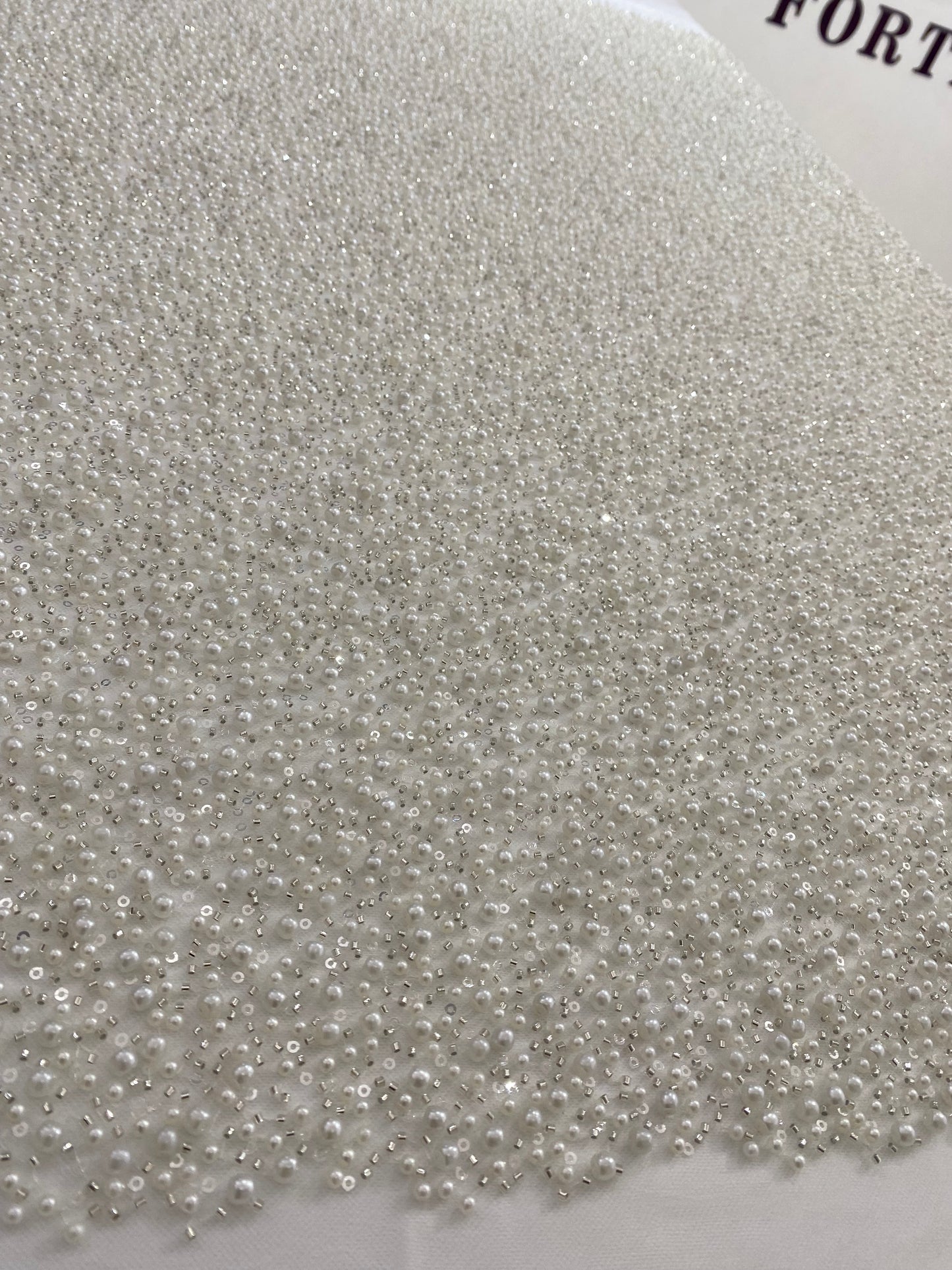 Beaded Lace with Bold Pearls