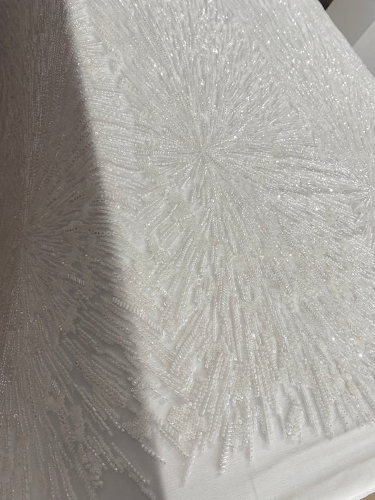 Beaded Lace with Crystals