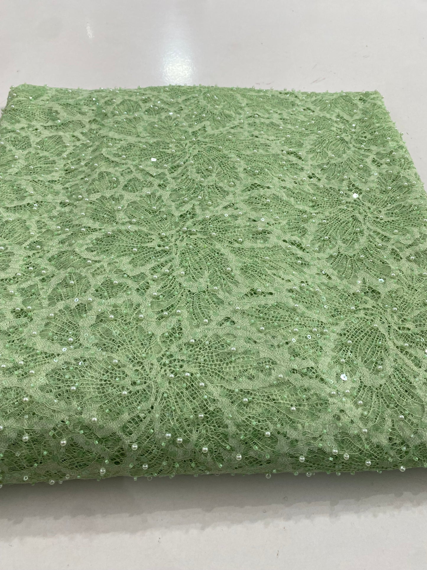 Beaded Chantily Lace