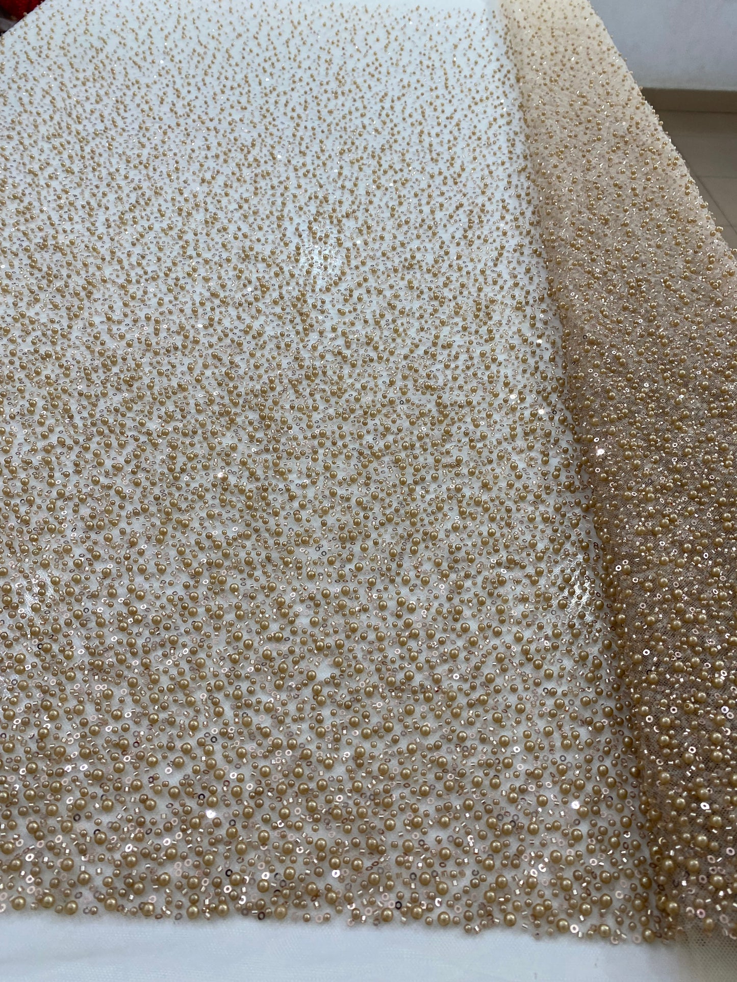 Beaded Lace with pearls