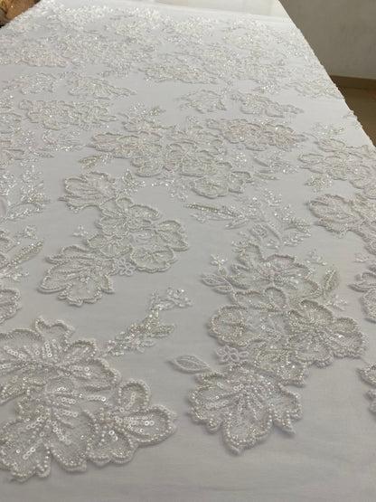 Beaded Chantily Lace