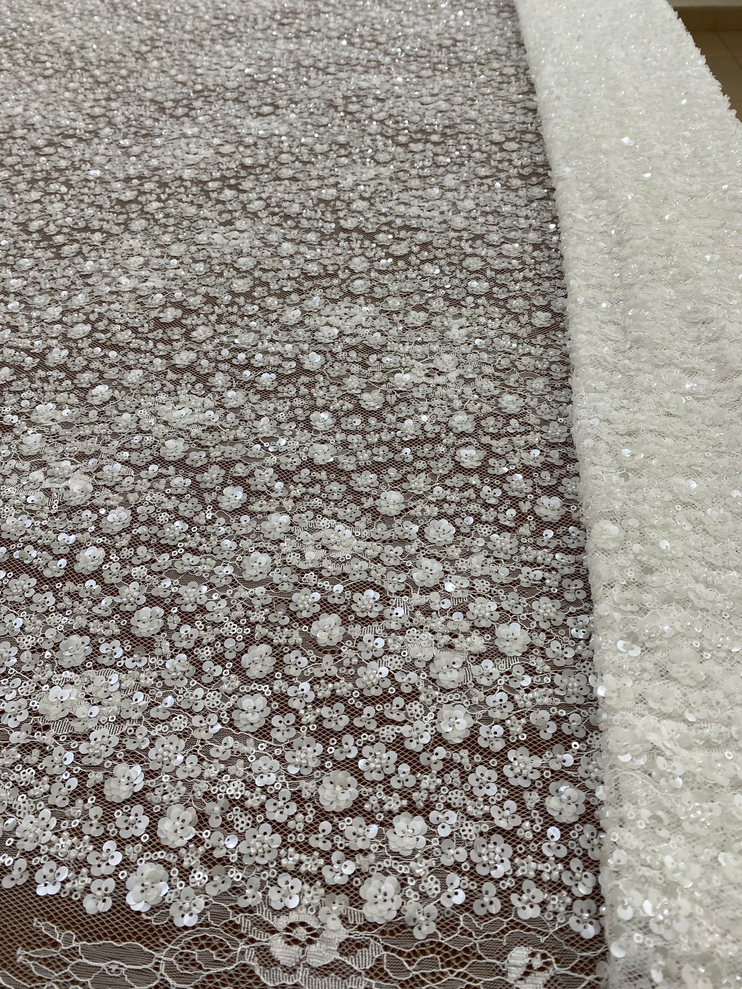 Beaded Chantily Lace