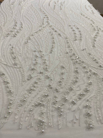 Beaded Lace with pearls