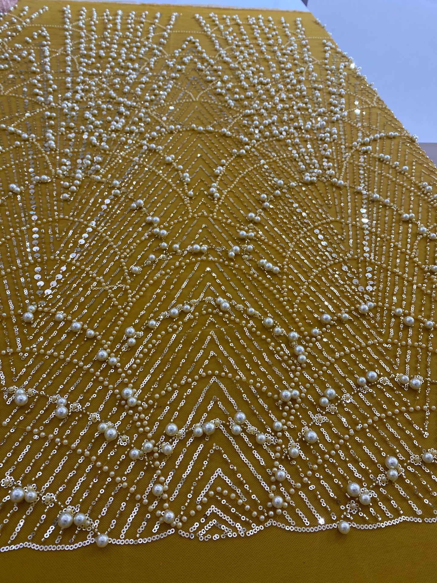 Beaded Lace with Bold Pearls