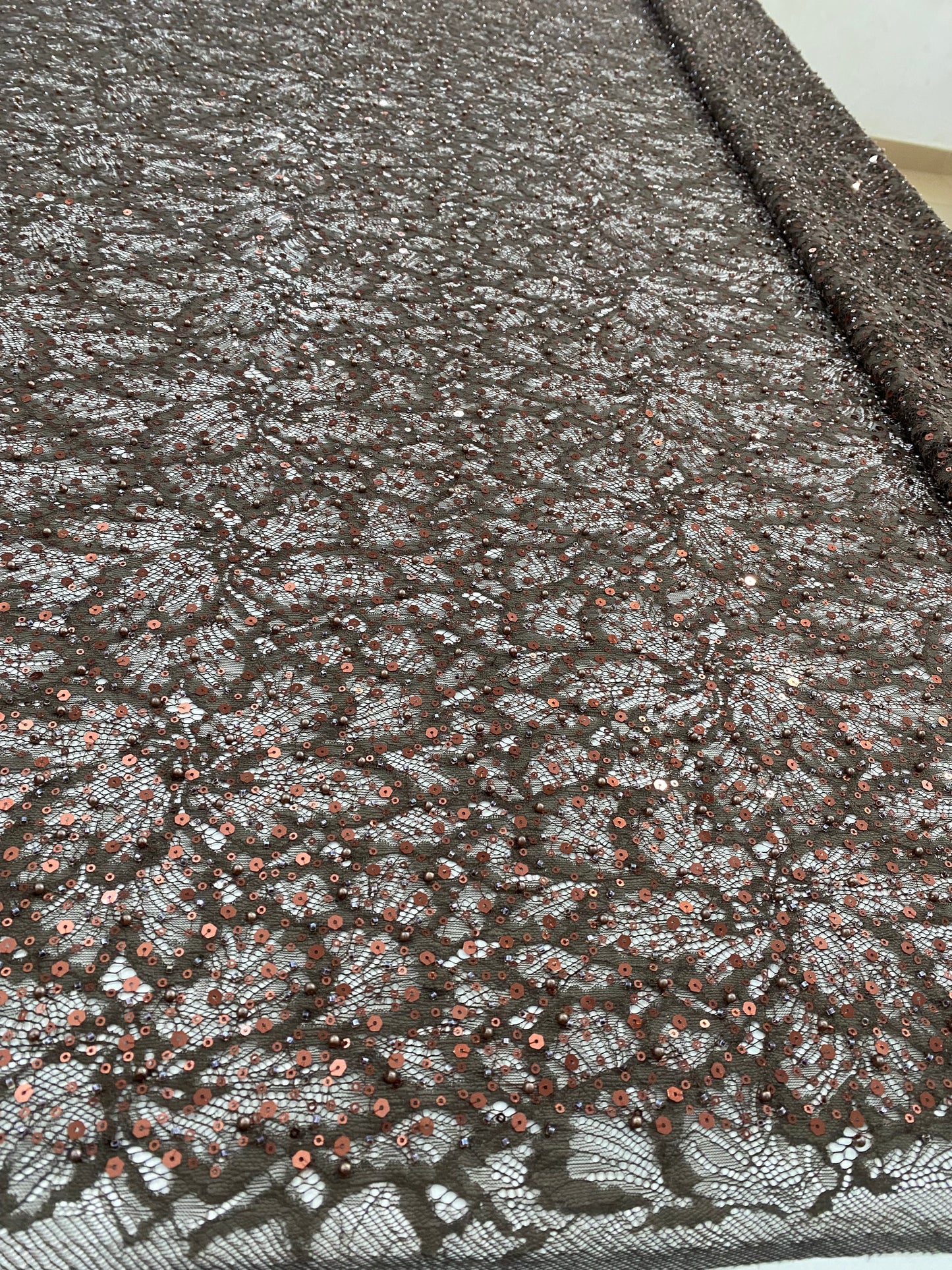 Beaded Chantily Lace