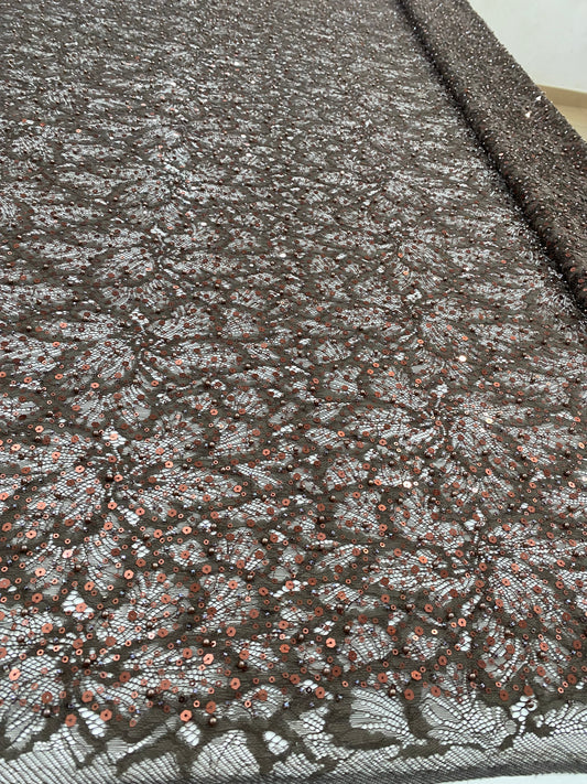 Beaded Chantily Lace