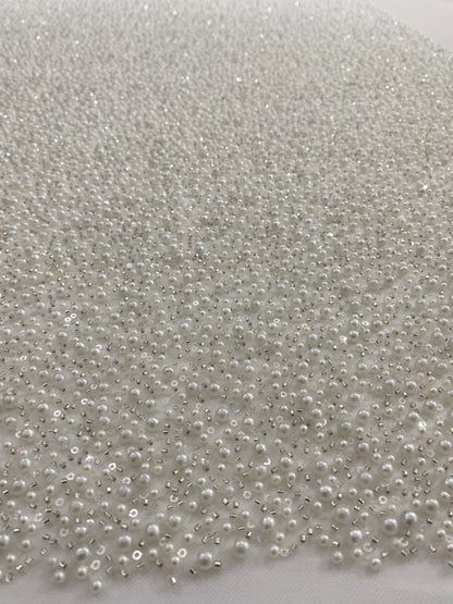 Beaded Lace with Bold Pearls