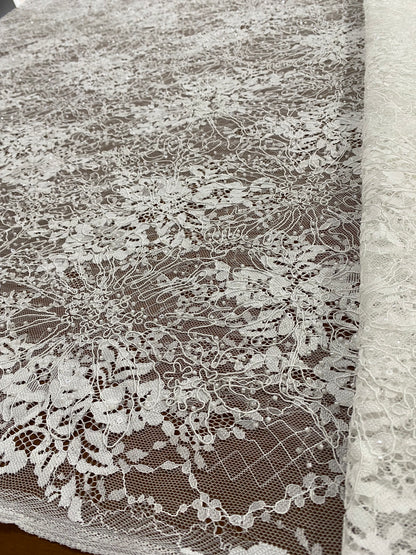 Beaded Chantily Lace