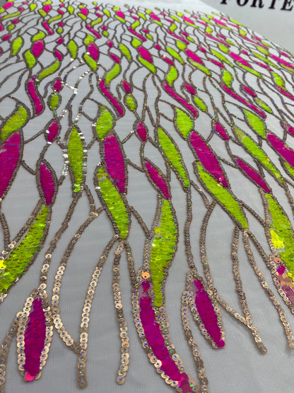 Multicolored Sequins Fabric