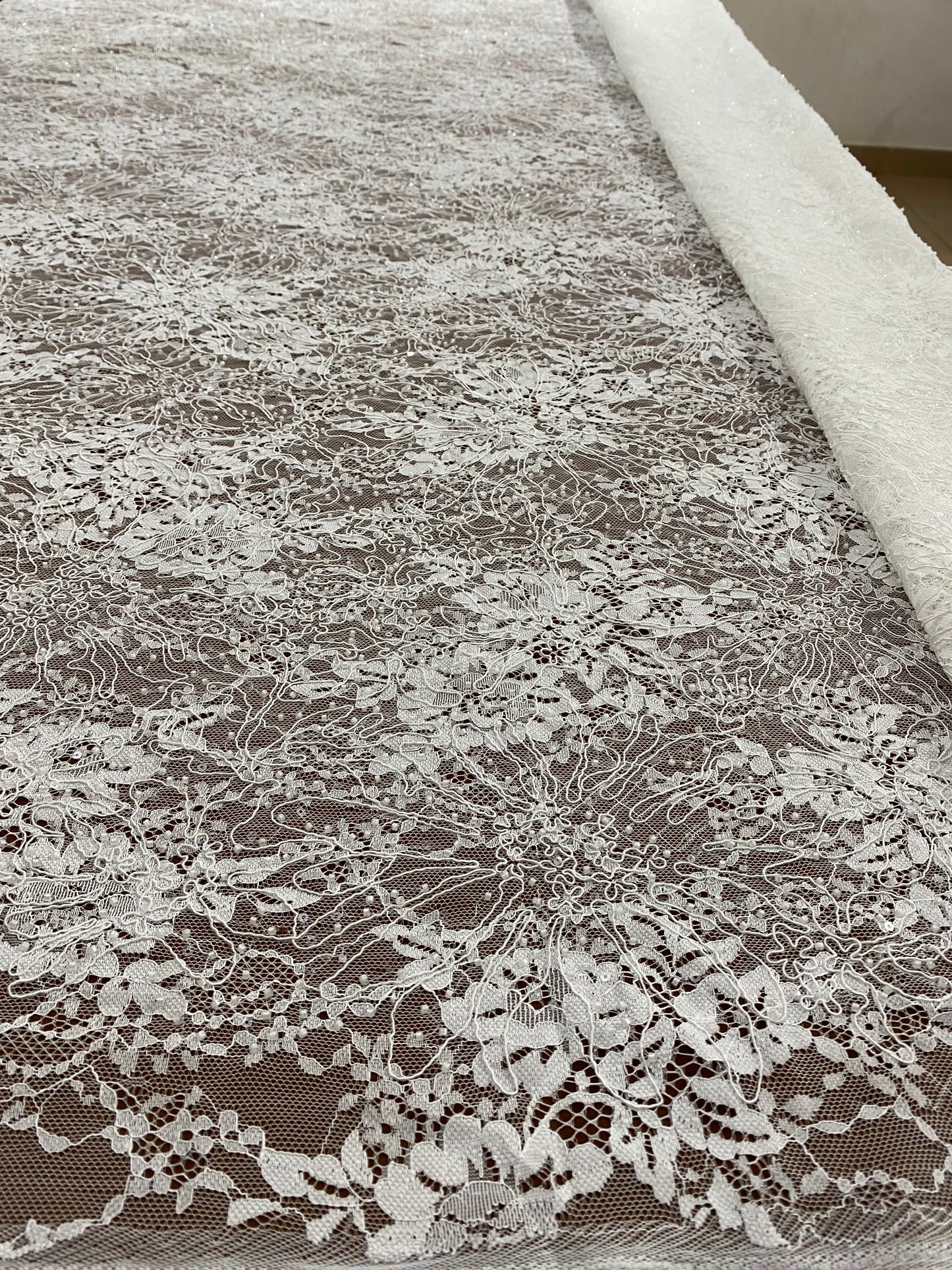 Beaded Chantily Lace