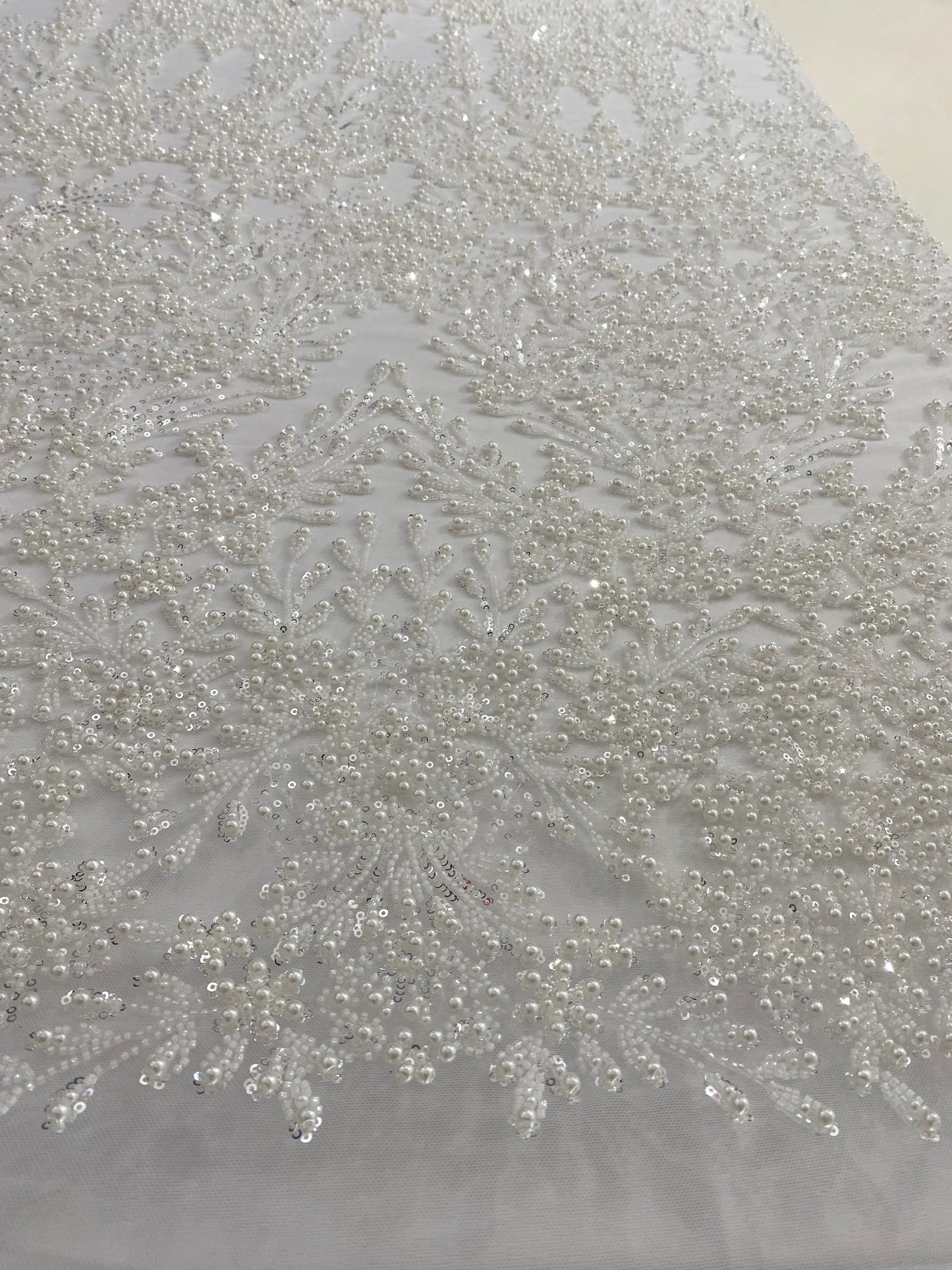 Beaded Lace with Pearls