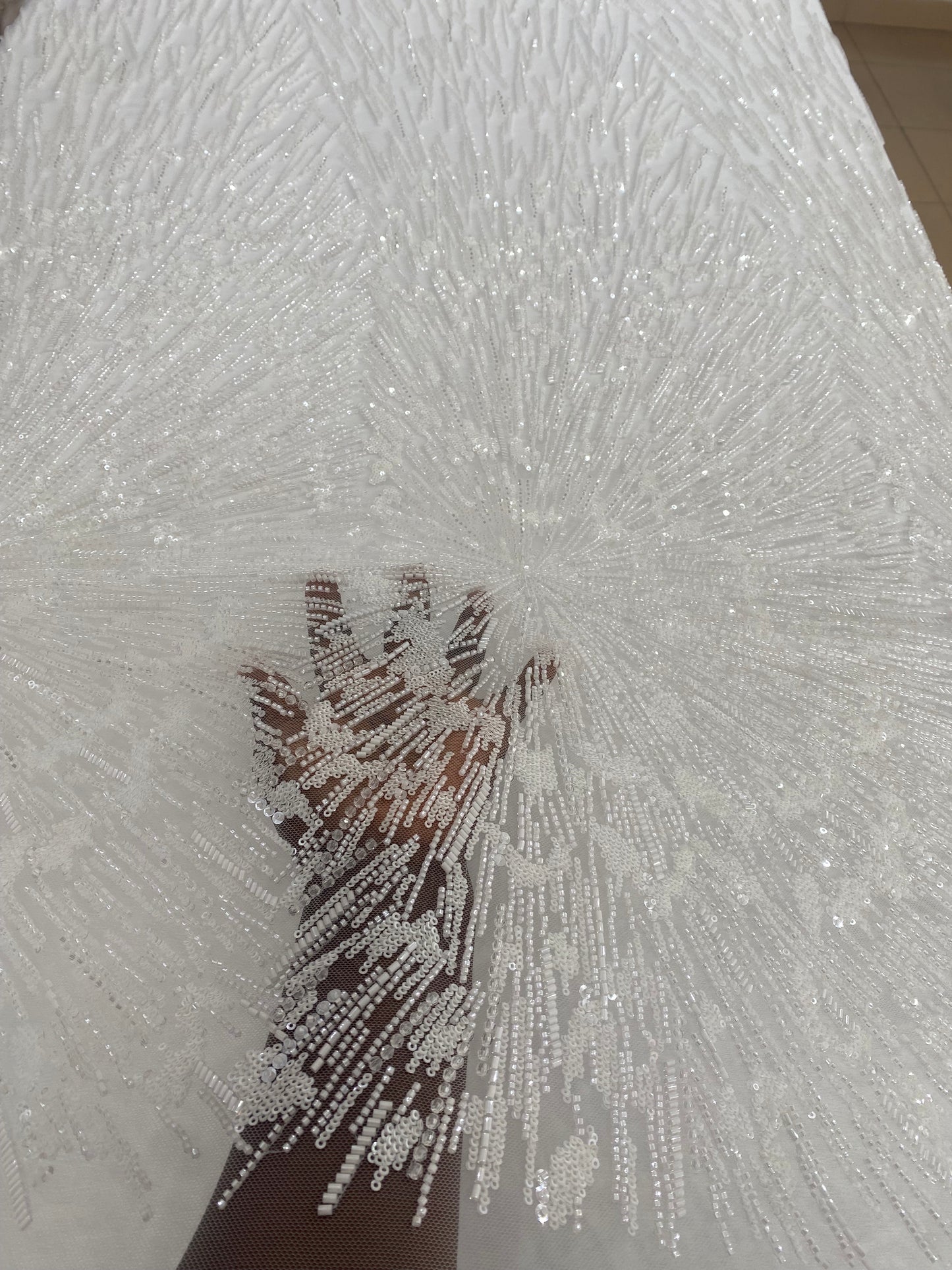 Beaded Lace with Crystals