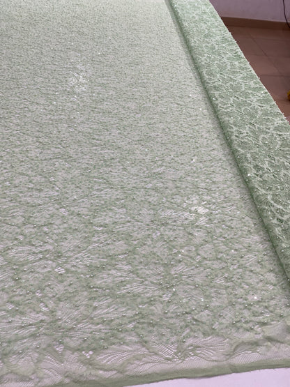 Beaded Chantily Lace