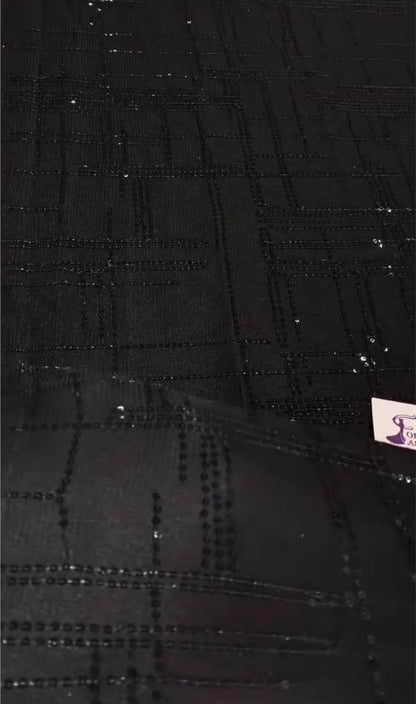 Black lightweight skin friendly fabric