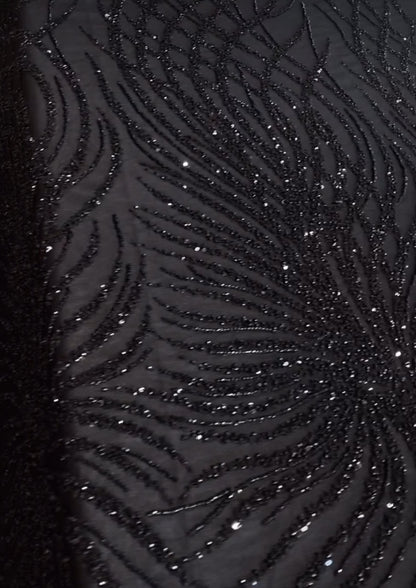Black Beaded Lace