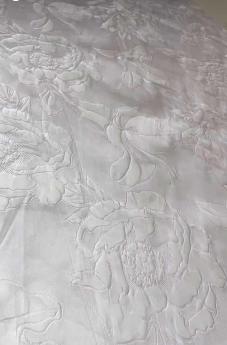 Pure White Brocade