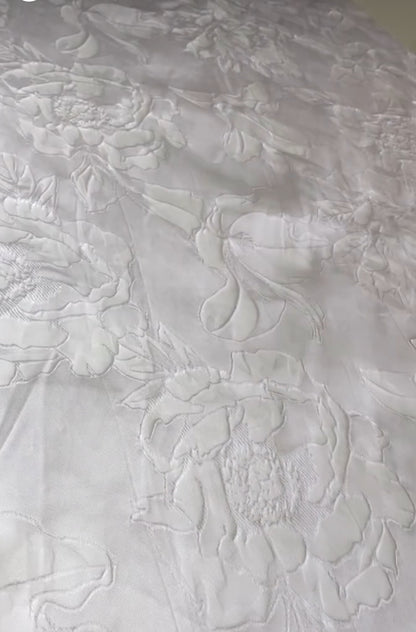 Pure White Brocade
