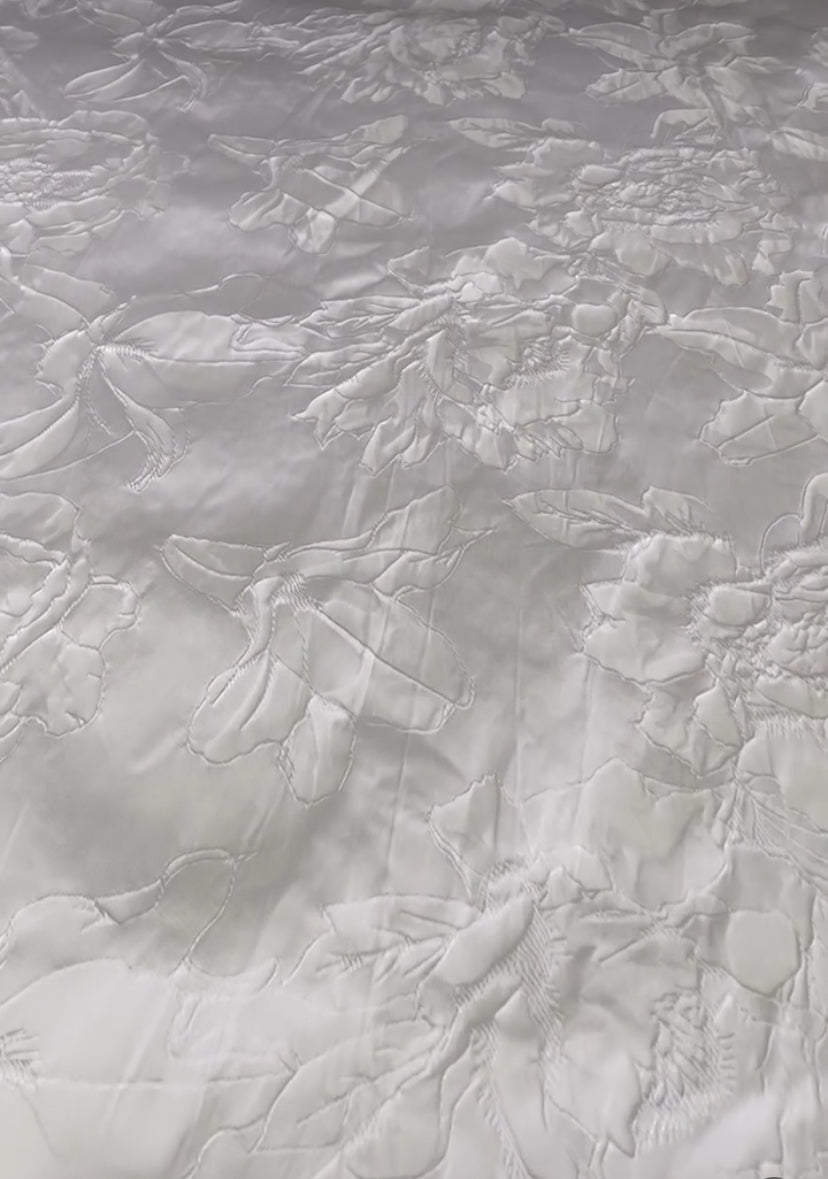 Pure White Brocade