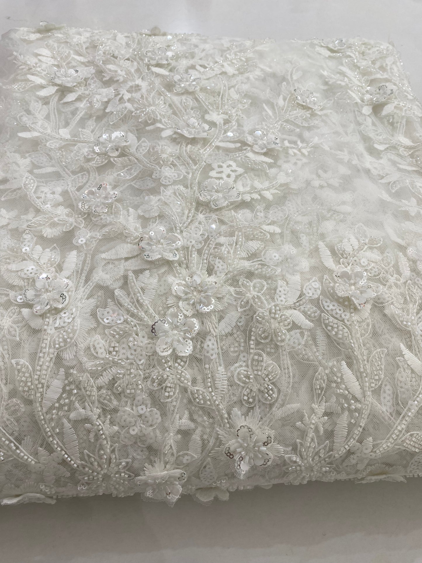 3D Floral Beaded Lace