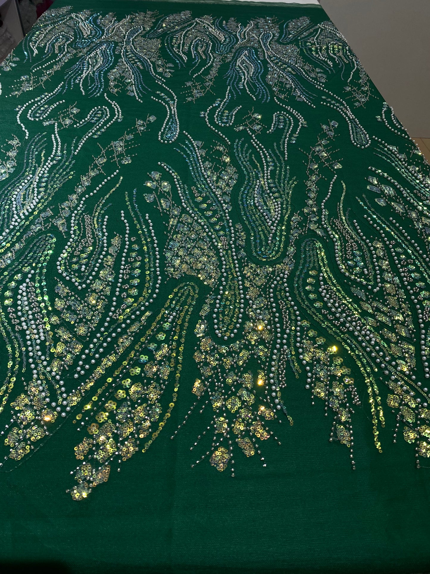 Iridescent Beaded Lace