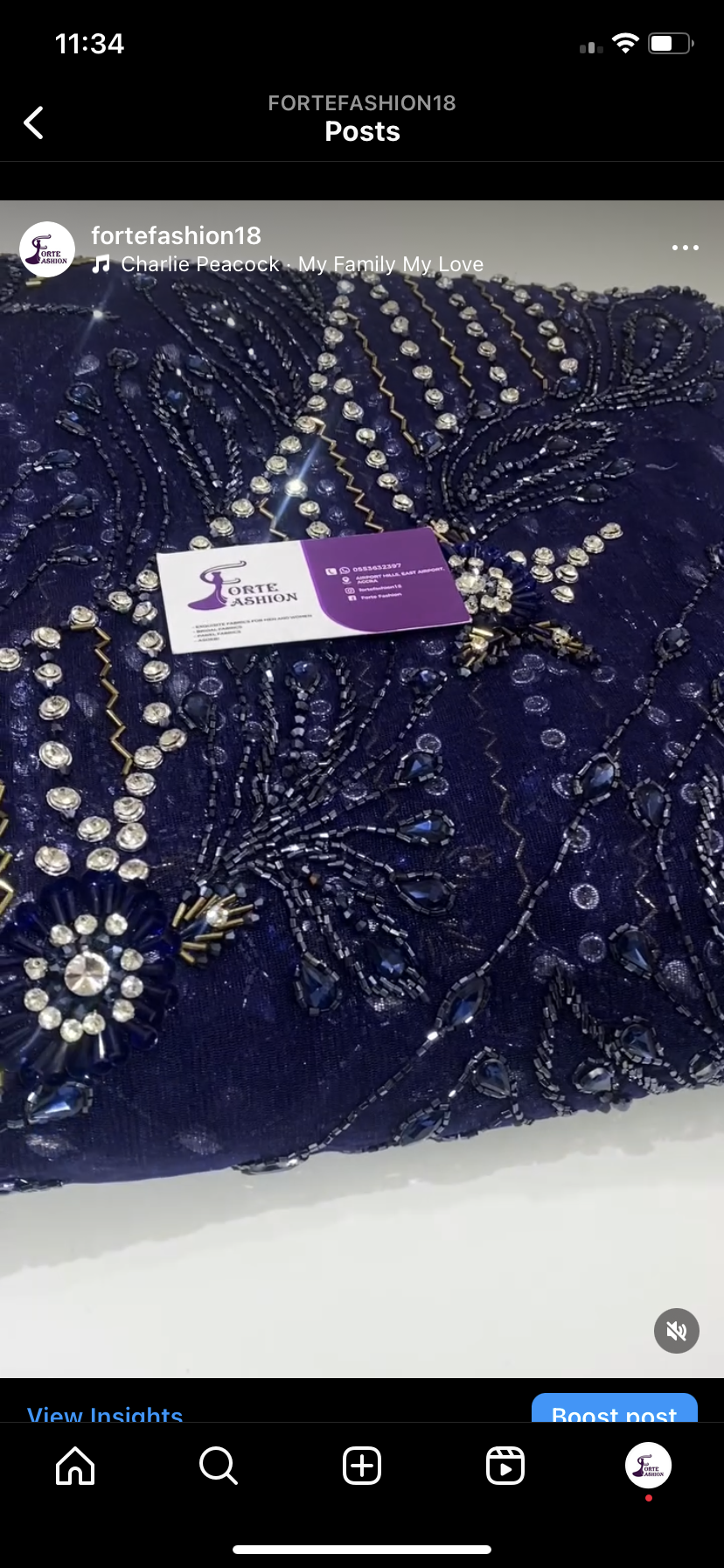 Navy Blue Luxury Lace