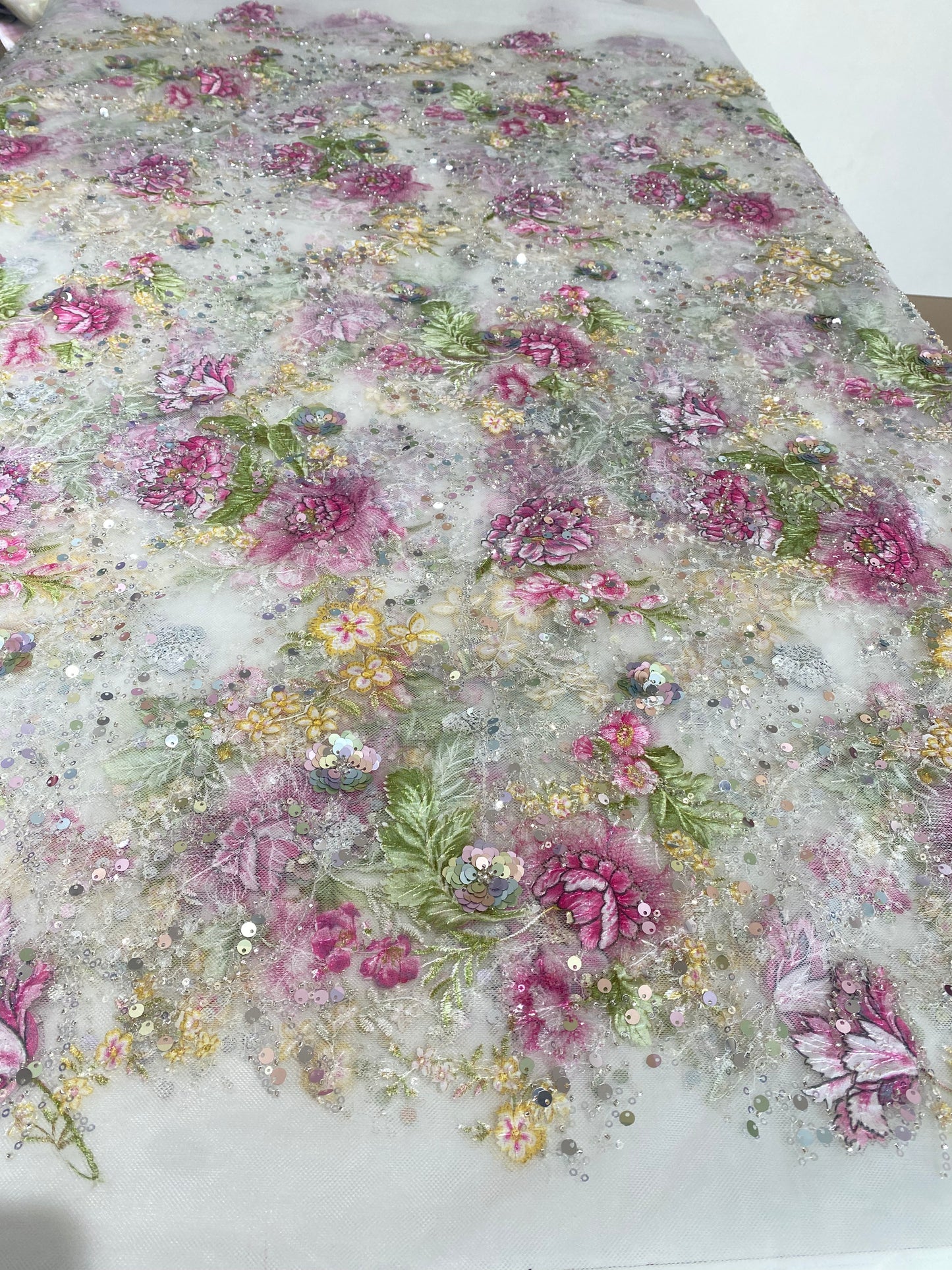 Multicolored Beaded Lace