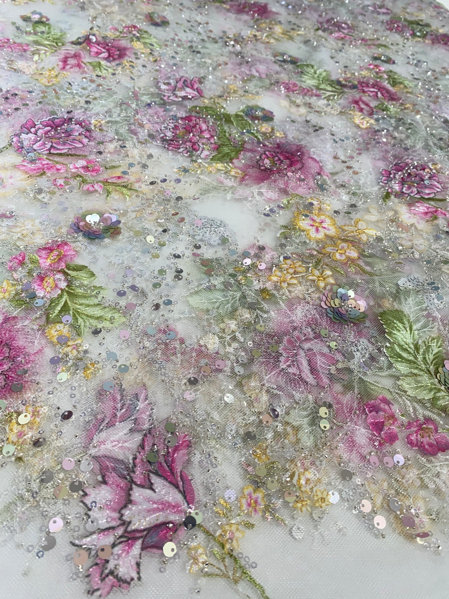 Multicolored Beaded Lace