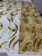 Gold Embroidery Sequins Lace