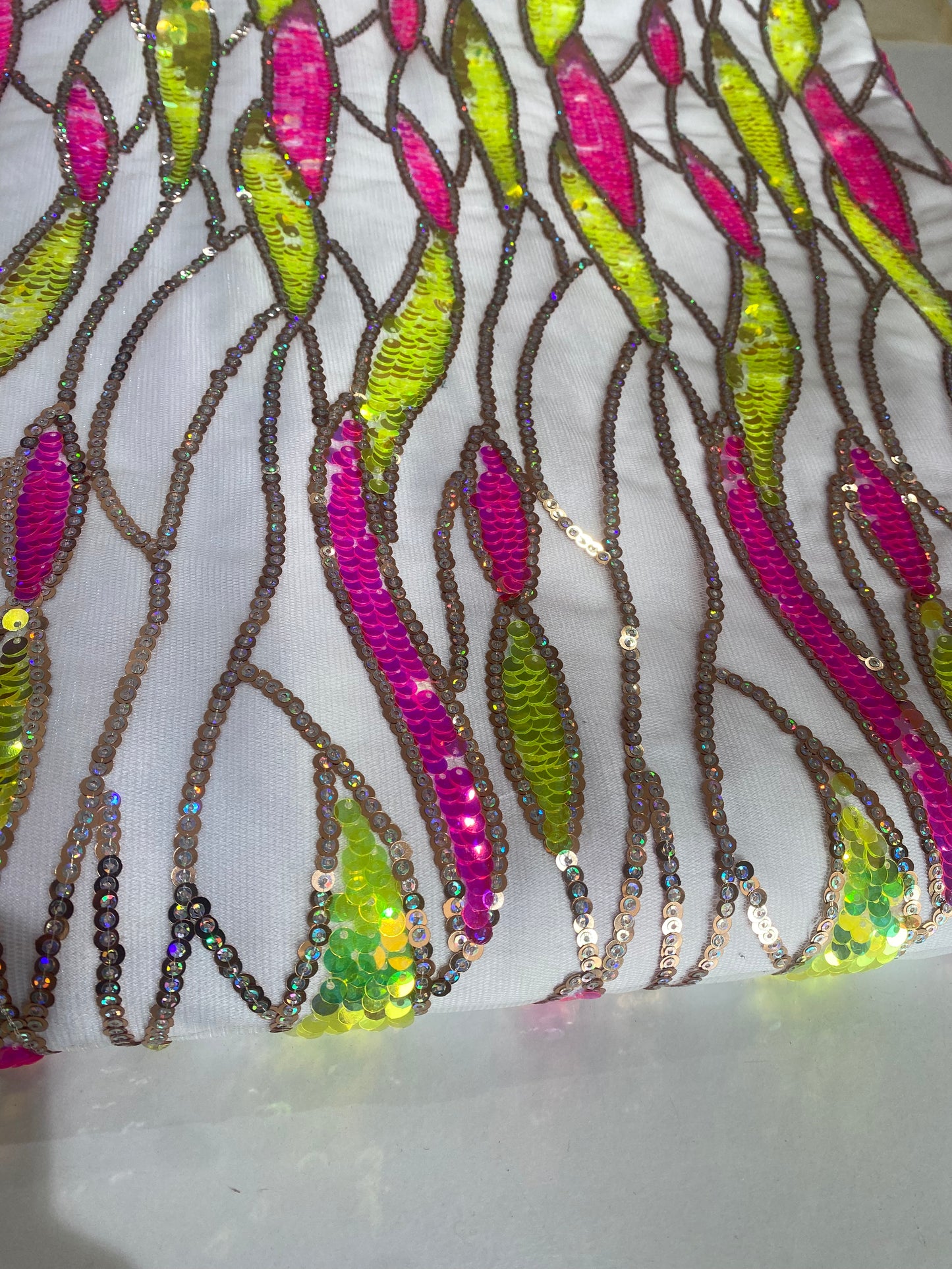 Multicolored Sequins Fabric