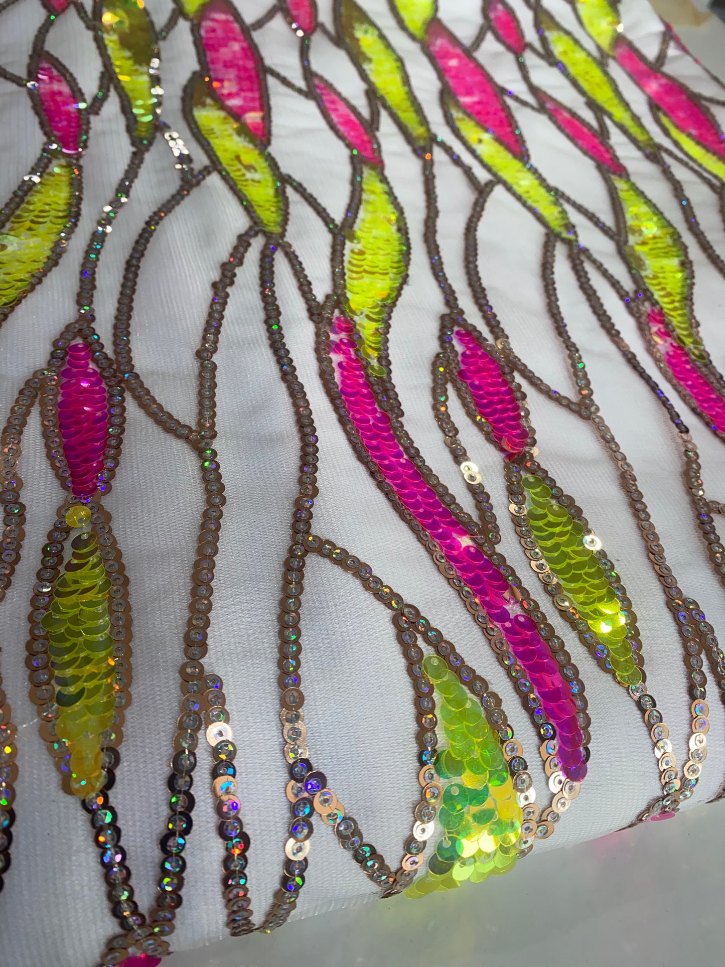 Multicolored Sequins Fabric