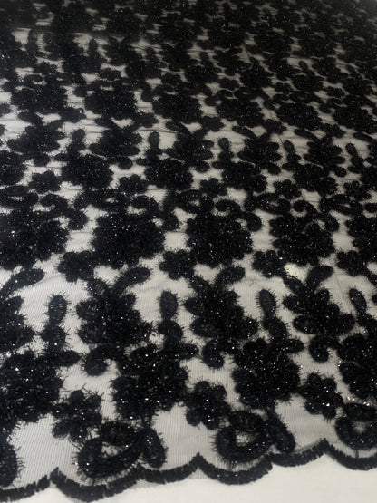 Embroidery Fur Fabric With Shimmer