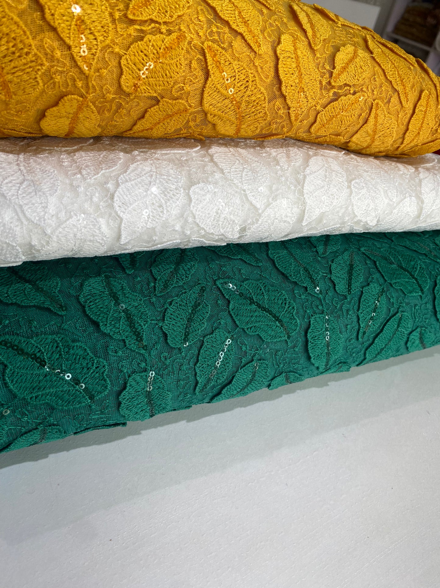 Embroidery Fabric With Sequins