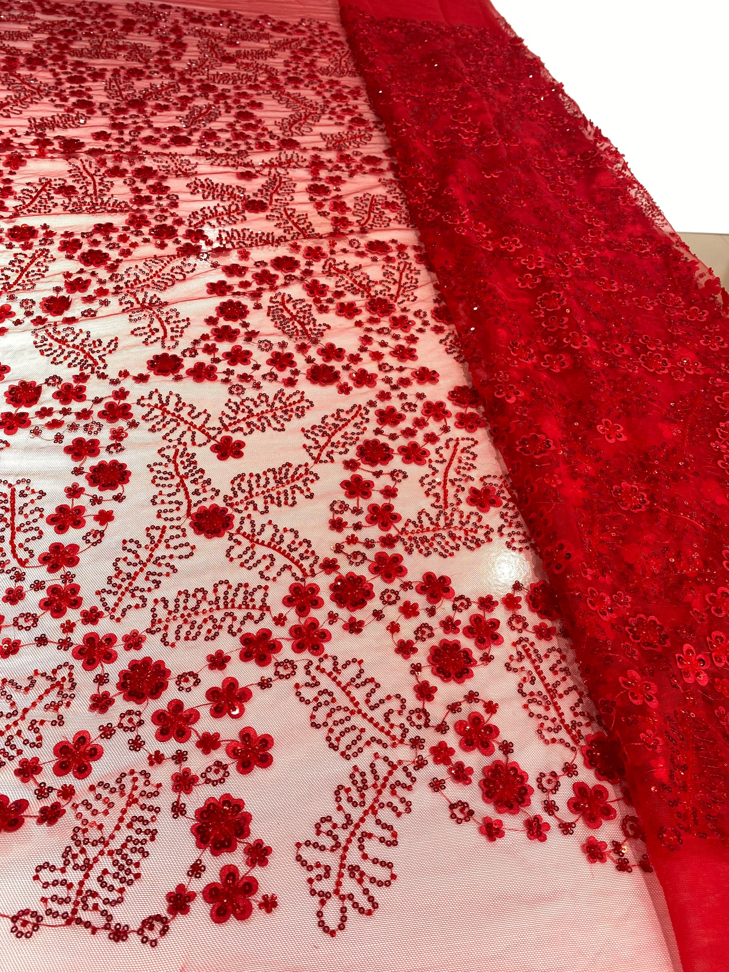 Red Beaded Lace