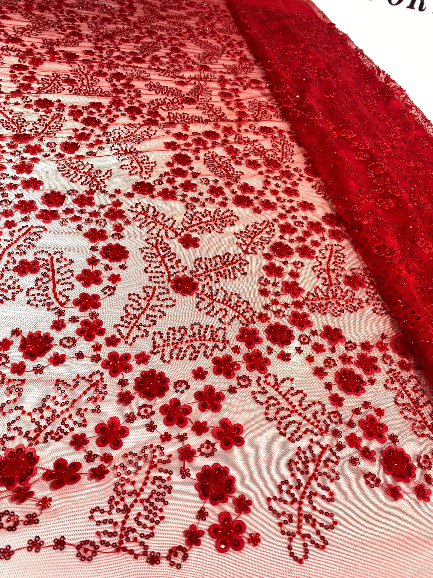 Red Beaded Lace